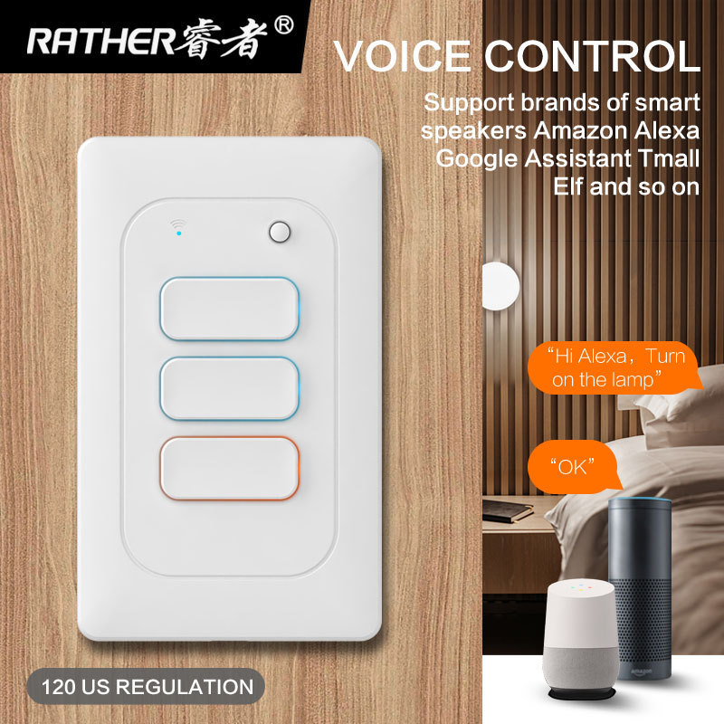 us remote leviton alexa automation tuya smart home wall touch wifi switch light interruptor inteligents Interruptores de Parede