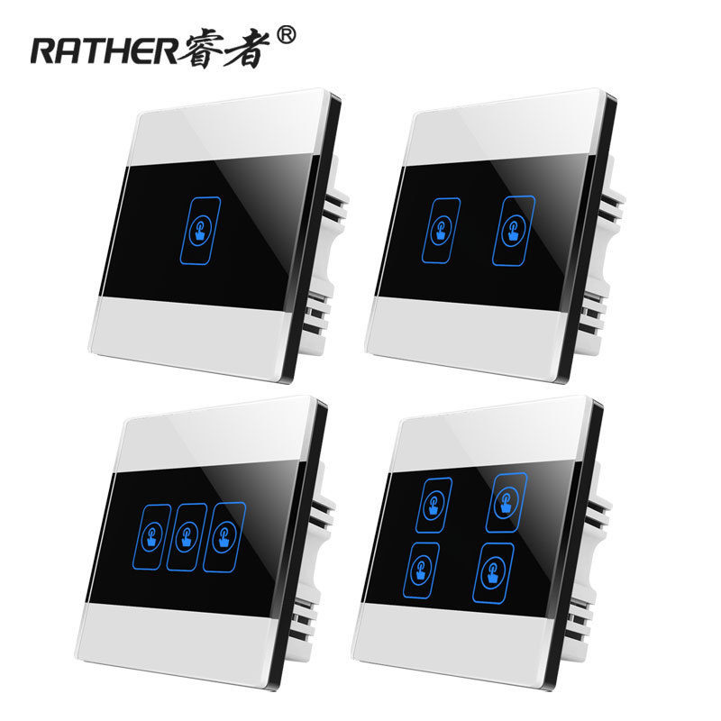 Uk remote control wifi interruptor inteligents goole switches and socket tuya smart wifi  light touch wall switch smart home