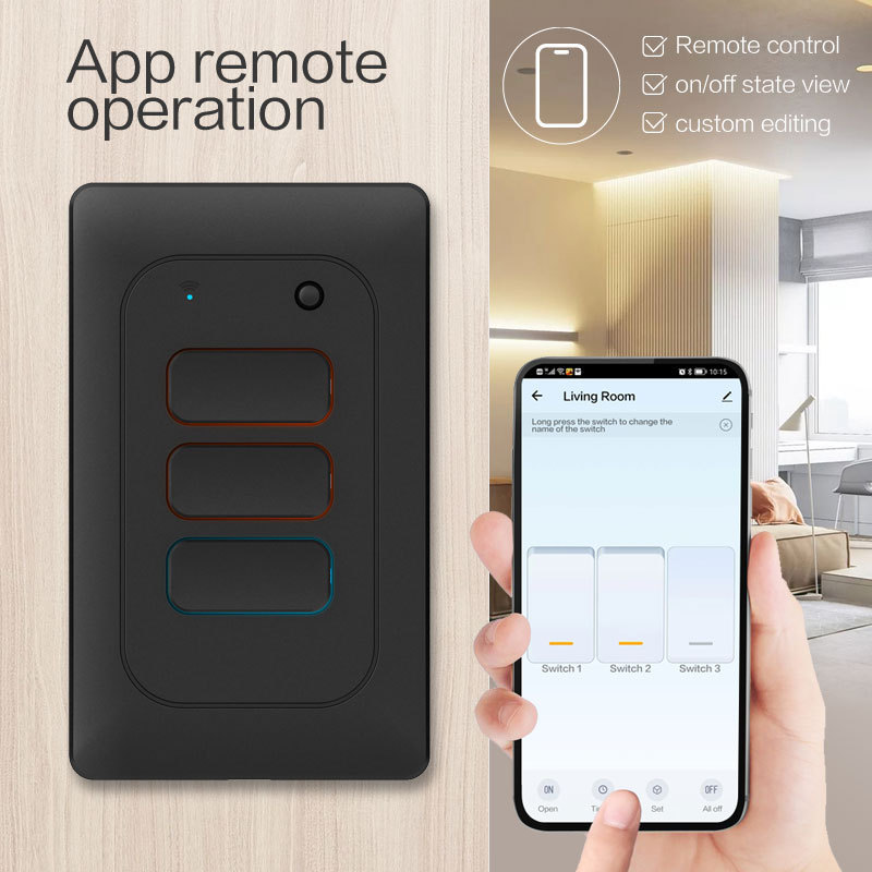 us eu luxury alexa automation tuya smart home wall touch wifi switch light interruptor de toque inteligente intermediate switch