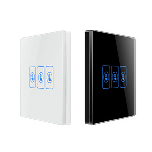 Uk home devices alexa remote control automation interruptor inteligente zigebee tuya smart light touch glass wall switches