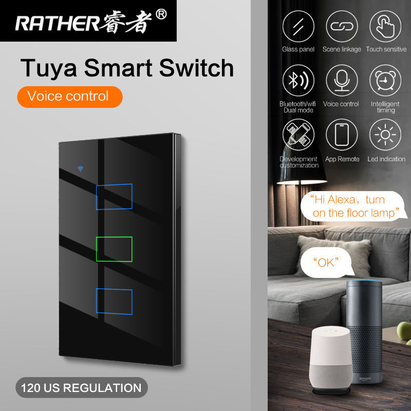 Room control screenelectrical equipment alexa automation tuya smart home wall touch zigbee switch light interruptor inteligents