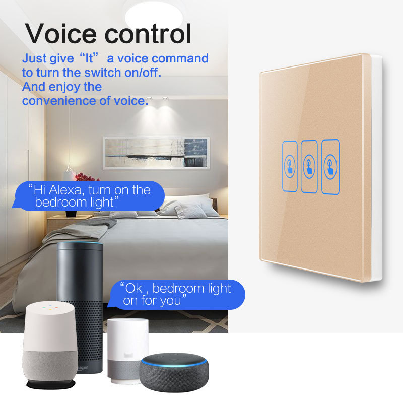 UK EU bticino 4 gang matter alexa automation tuya smart home hub wall touch wifi switch light interruptor inteligents no neutral