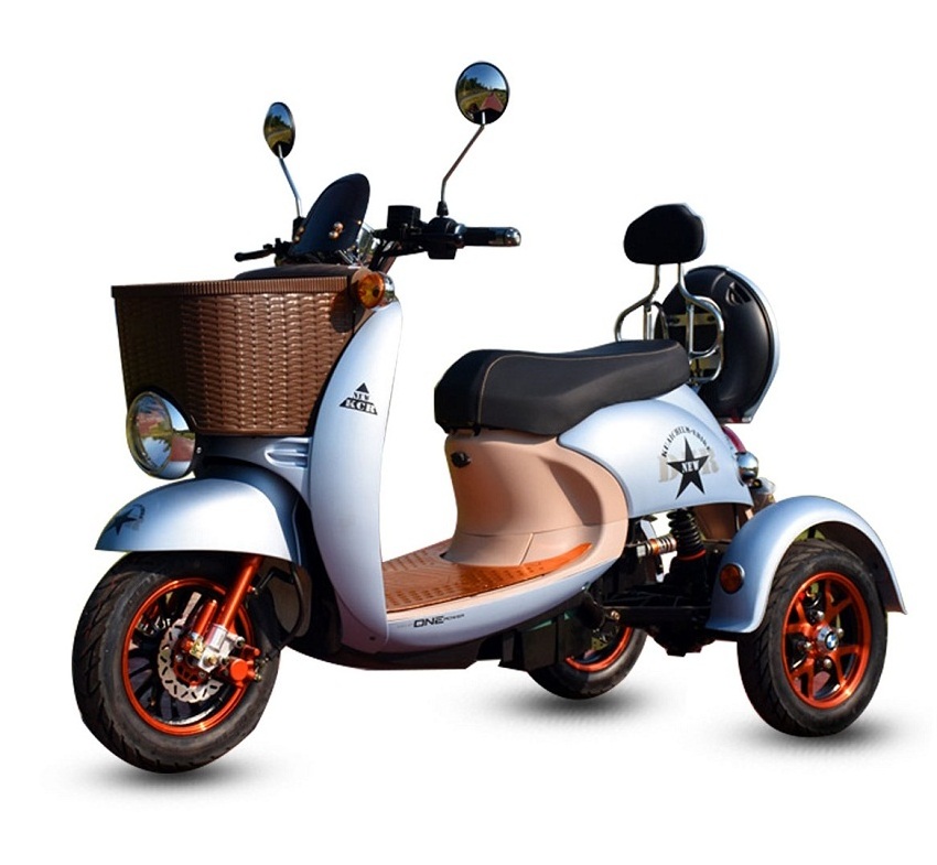 Electric Scooter Three Wheel China for Adults 60V 500w Electric Motorcycles 1000wats 3 Wheels Electric Tricycles Resistant 100