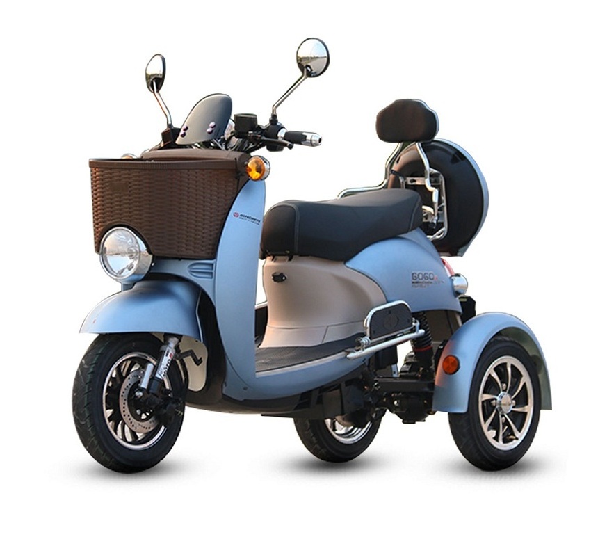 Electric Scooter Three Wheel China for Adults 60V 500w Electric Motorcycles 1000wats 3 Wheels Electric Tricycles Resistant 100