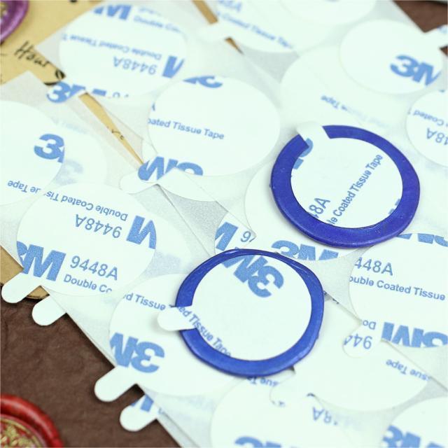 Circle Round 3M Double Sided Tape Non Adhesive Stickers For Wax Seal Stamp