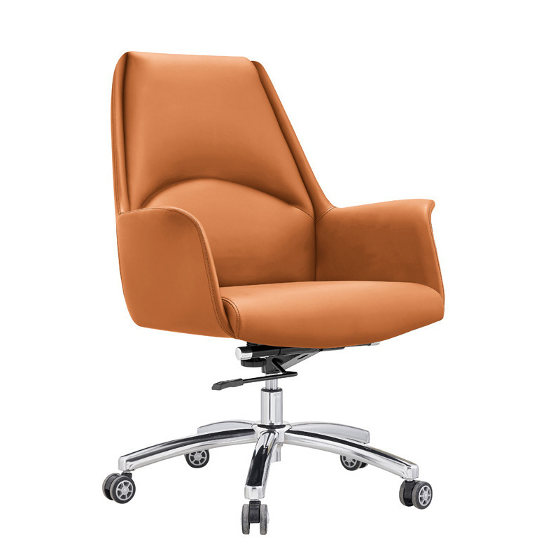 Manufacture Office Furniture Adjustable Executive Boss Desk Chair Modern Swivel Comfort Ergonomic Chair Leather Office Chairs