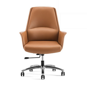 Manufacture Office Furniture Adjustable Executive Boss Desk Chair Modern Swivel Comfort Ergonomic Chair Leather Office Chairs