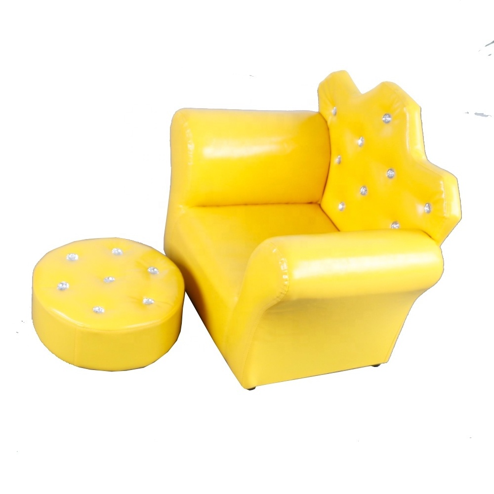 Classic Living Room Couch Sofa Leisure Kids Salon Chair With Ottoman Children Chesterfield Armchair Chaise Lounge Chair