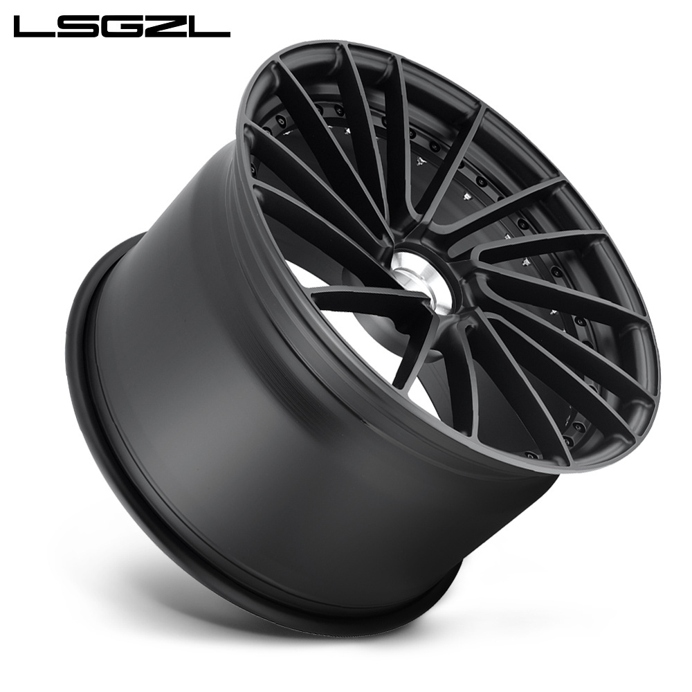 LSGZL Black Sport Aluminum Spoke Alloy Rines Wheels Car Chrome Rim 18 19 20 21 22 Inch 5x112 Forged Wheels