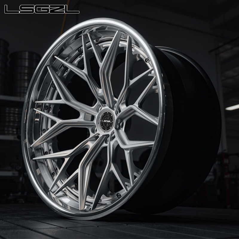 custom 2 piece passenger car wheel jante 5x130 5x120 for BMW alloy wheels forged wheels rims