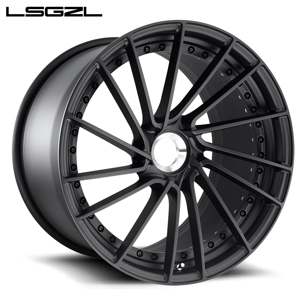 LSGZL Black Sport Aluminum Spoke Alloy Rines Wheels Car Chrome Rim 18 19 20 21 22 Inch 5x112 Forged Wheels