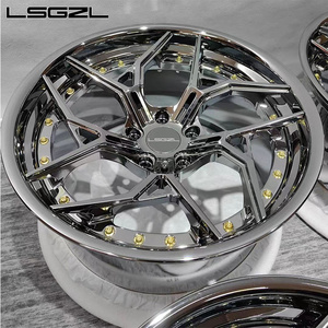 2 piece forged alloy chrome rim for corvette c8 urus Ford mustang 5x114.3 5x120 5x112 5x130 18 19 20 21 22 24 26 inch wheel