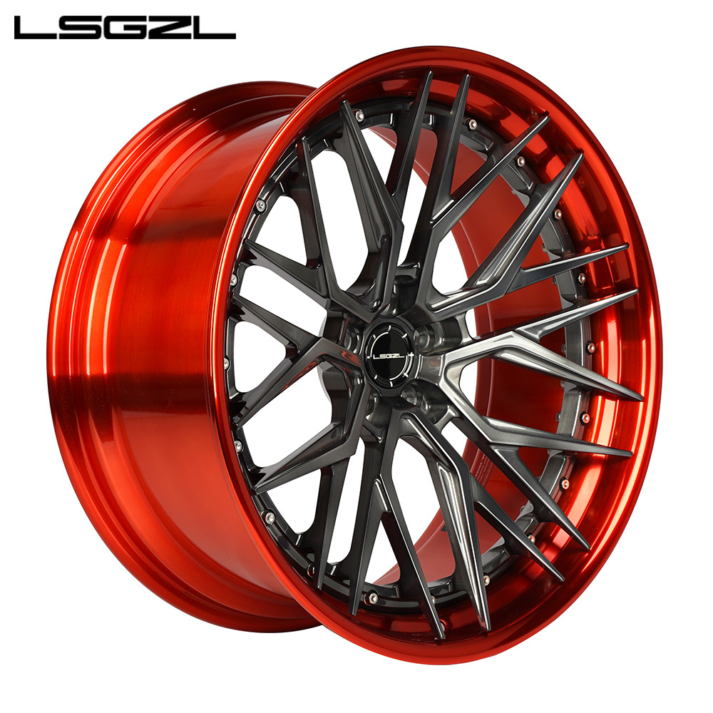 custom forged 2 piece 15-26 inch for Benz BMW  5x120 5x130 5x114.3  car jante rim alloy rotiform  wheels