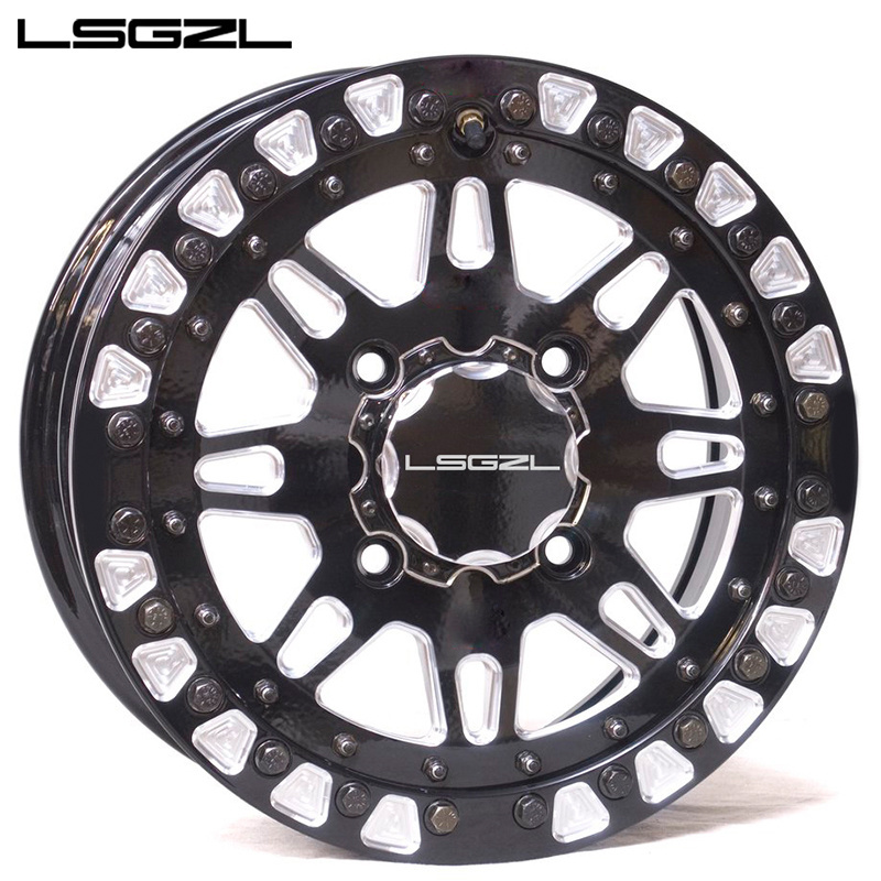 custom 15 17 18 20 22 24 26  inch v8 ATV/UTV forged beadlock wheel rims 4x4 5x114.3 6x139.7 for all off-road vehicles