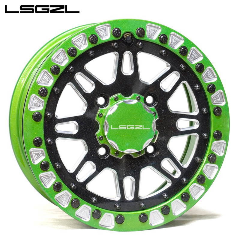 custom 15 17 18 20 22 24 26  inch v8 ATV/UTV forged beadlock wheel rims 4x4 5x114.3 6x139.7 for all off-road vehicles