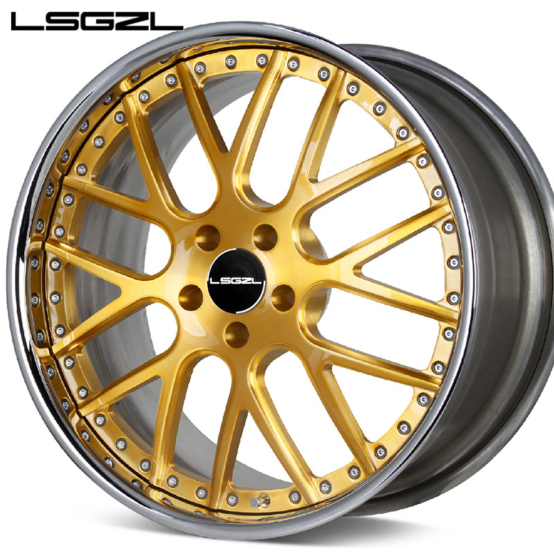 Factory  forged 2 piece wheel 17- 28 inch modified  rims  5x120 passenger car wheel aluminium alloy rims