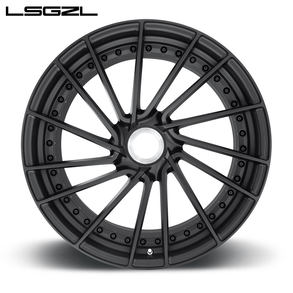 LSGZL Black Sport Aluminum Spoke Alloy Rines Wheels Car Chrome Rim 18 19 20 21 22 Inch 5x112 Forged Wheels