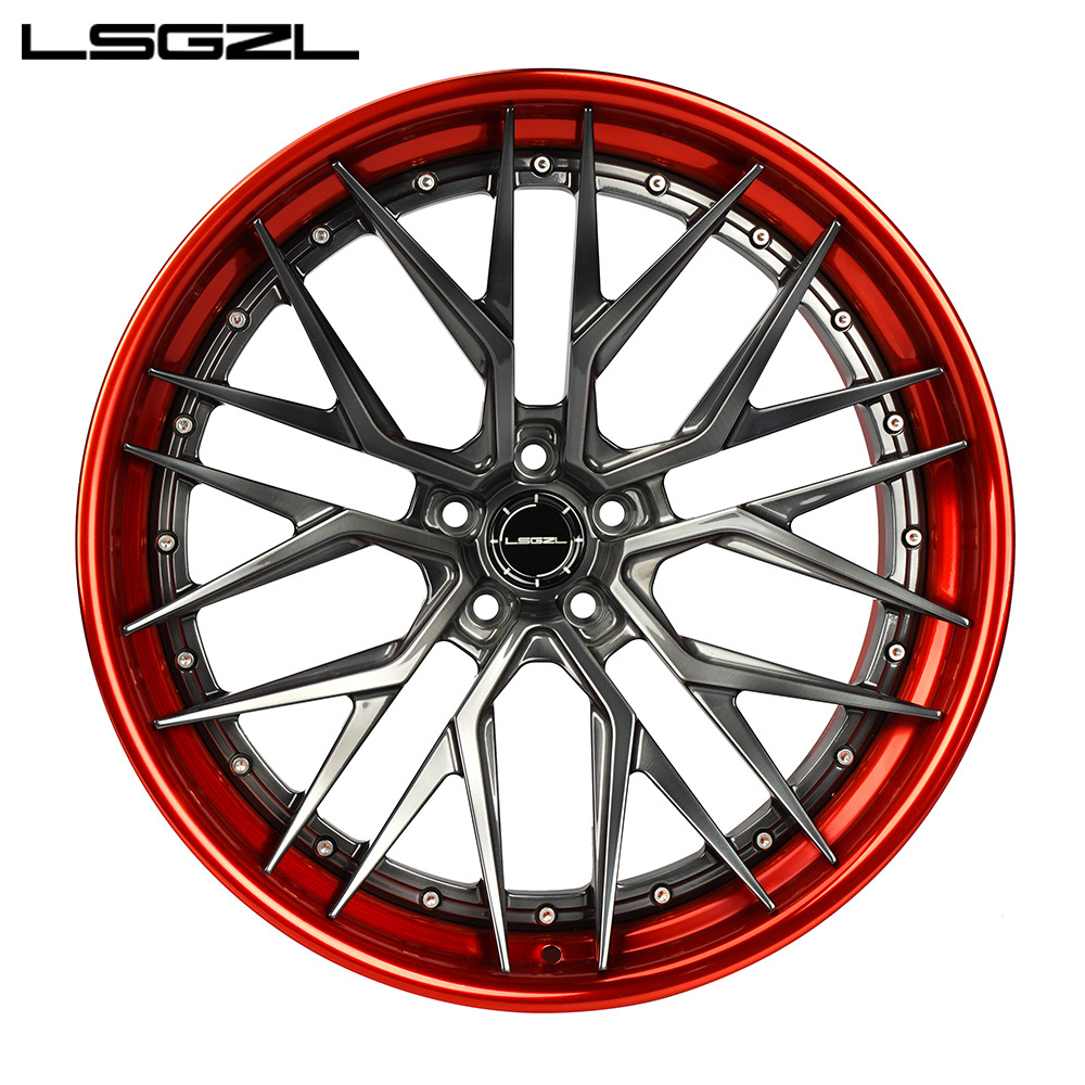 custom forged 2 piece 15-26 inch for Benz BMW  5x120 5x130 5x114.3  car jante rim alloy rotiform  wheels