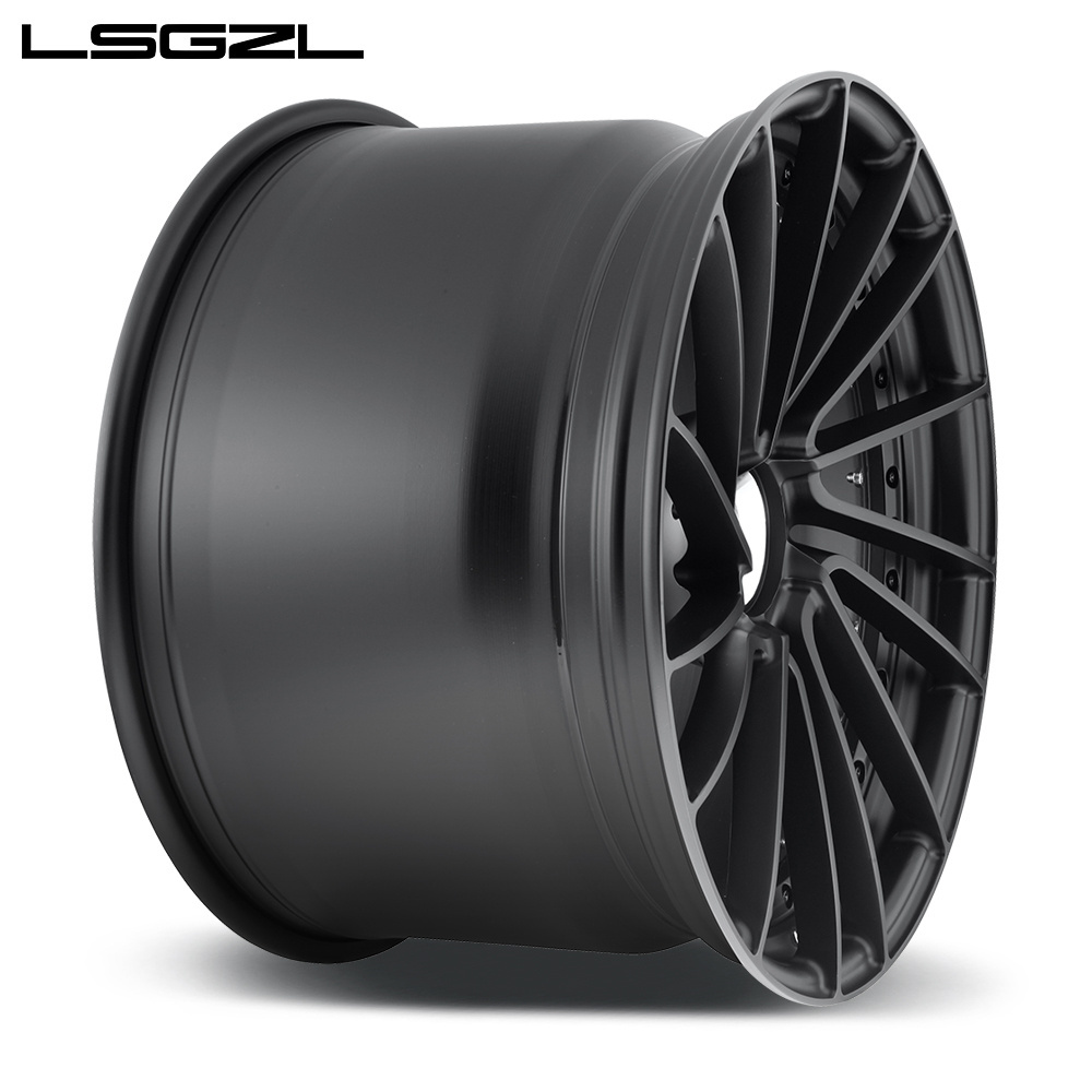 LSGZL Black Sport Aluminum Spoke Alloy Rines Wheels Car Chrome Rim 18 19 20 21 22 Inch 5x112 Forged Wheels