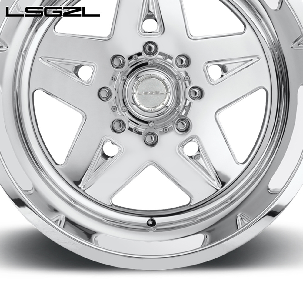 LSGZL 16/17/18/19/20/21/22/23/24 inch chrome star sport car wheels 5 holes auto casting custom deep dish aluminum alloy rim