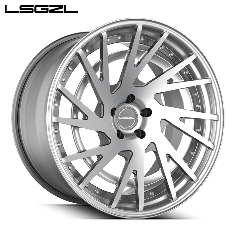 LSGZLcustom 19 20 21 22 24 26 inch alloy wheels forged aluminum rims passenger 5x120 wheels Double lock structure