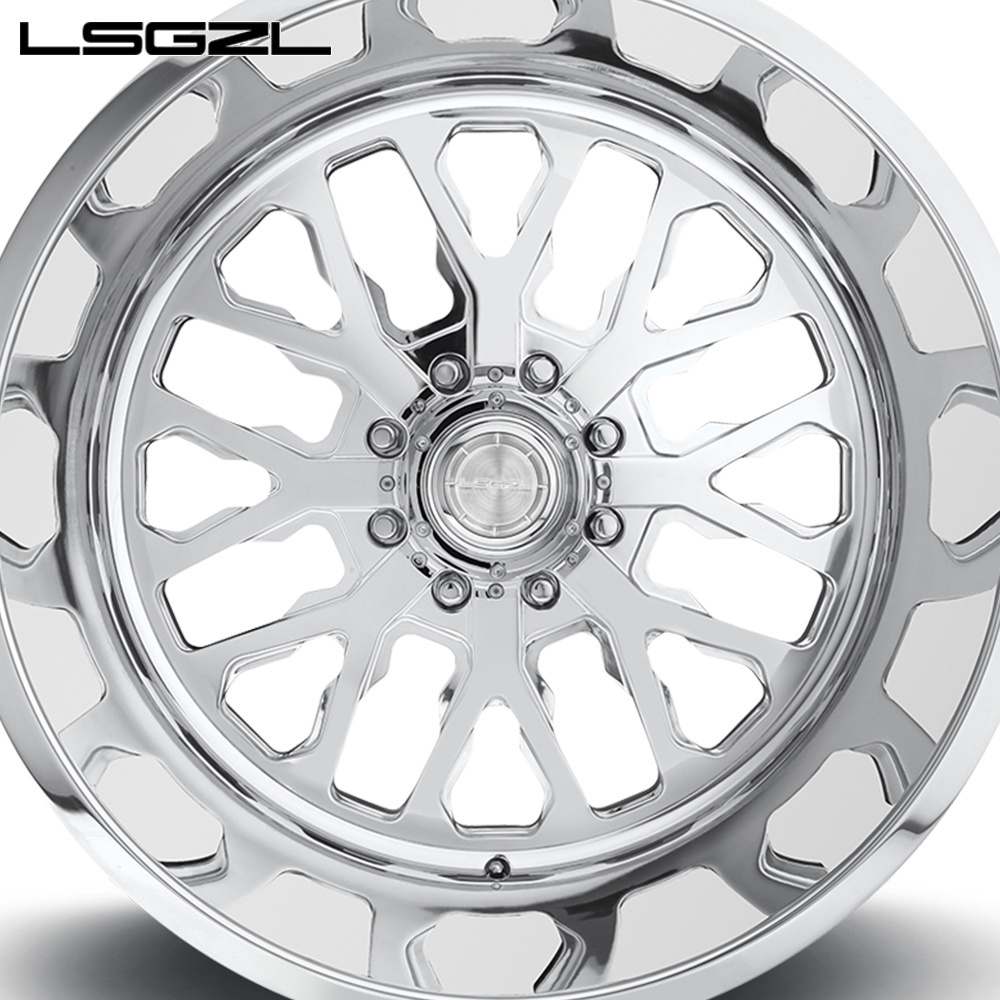 LSGZL Customized Forged Car Wheels Rims Industrial Silver  Passenger Car Wheels For Sale