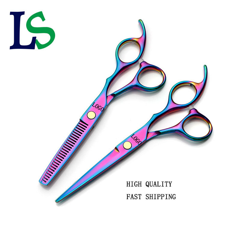 Custom Logo Barber Shears Hair Stylist Scissors Salon Stainless steel Hair Cutting Scissors