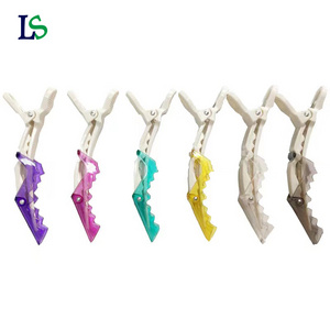 25 Colors Factory Custom Logo Wide Teeth Transparent Hair Styling Clips for Women Colorful Hair Clips for Barber and Salon Usage