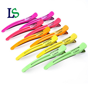 Wholesale Salon Home Styling Non-Slip Dividing Duckbill Custom Logo Hair Clips For Women