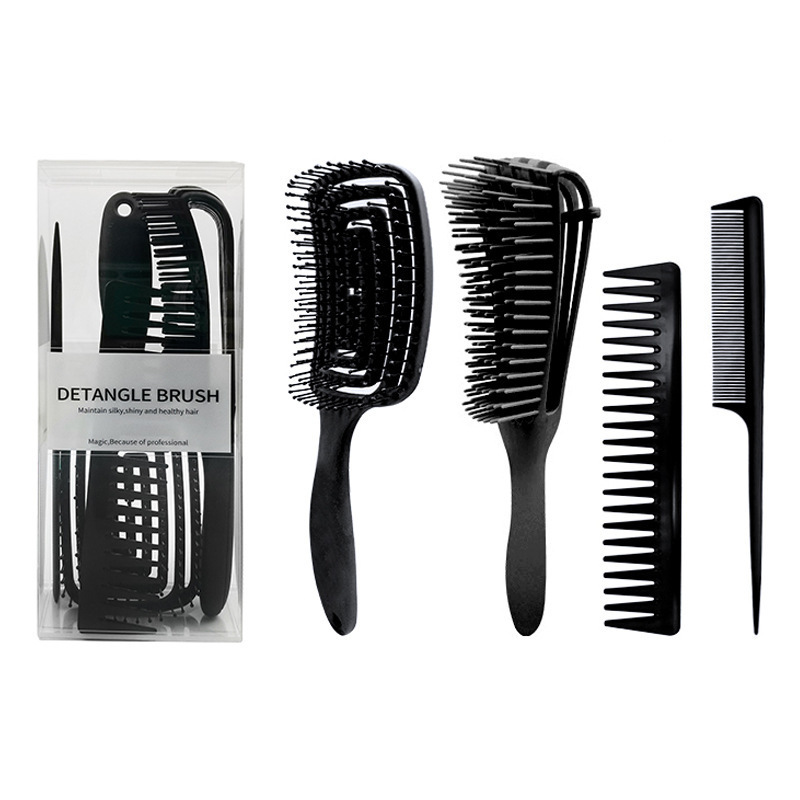 Professional Plastic Anti-Static 8 Rows Detangler Brush Octopus Combs Hair Brush Afro Comb For Curly Hair