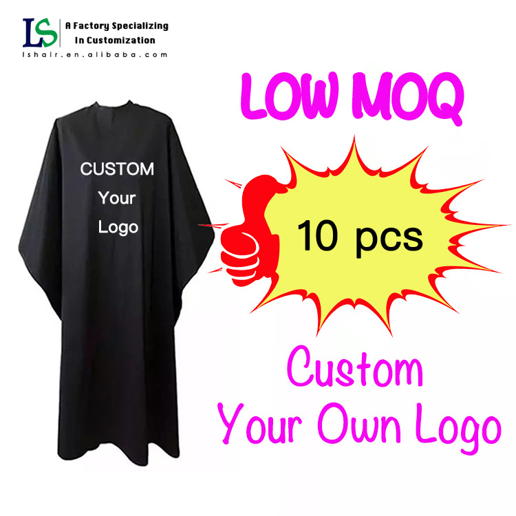 custom hairdressing gown wholesale hair cutting with design waterproof barber salon capes with snaps customize logo