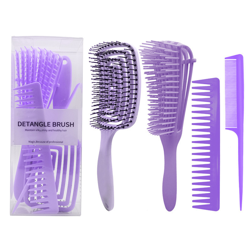 Professional Plastic Anti-Static 8 Rows Detangler Brush Octopus Combs Hair Brush Afro Comb For Curly Hair