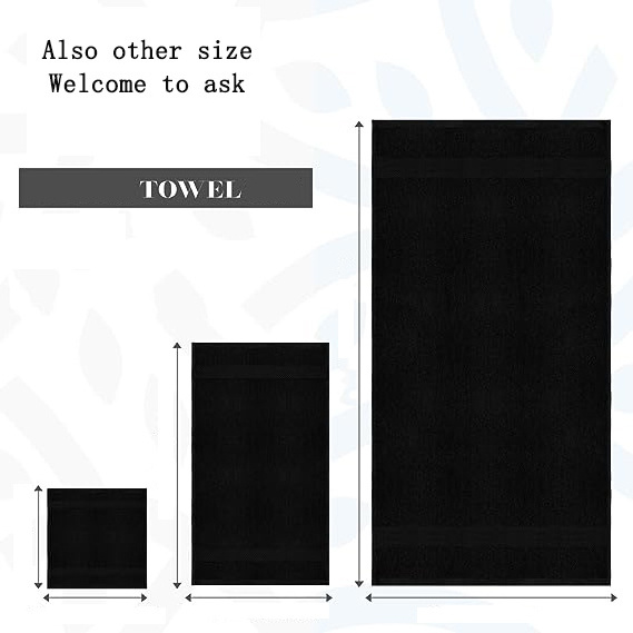 wholesale beauty hand face black salon microfiber hair towel for barber nail spa custom logo spa 100 cotton towels