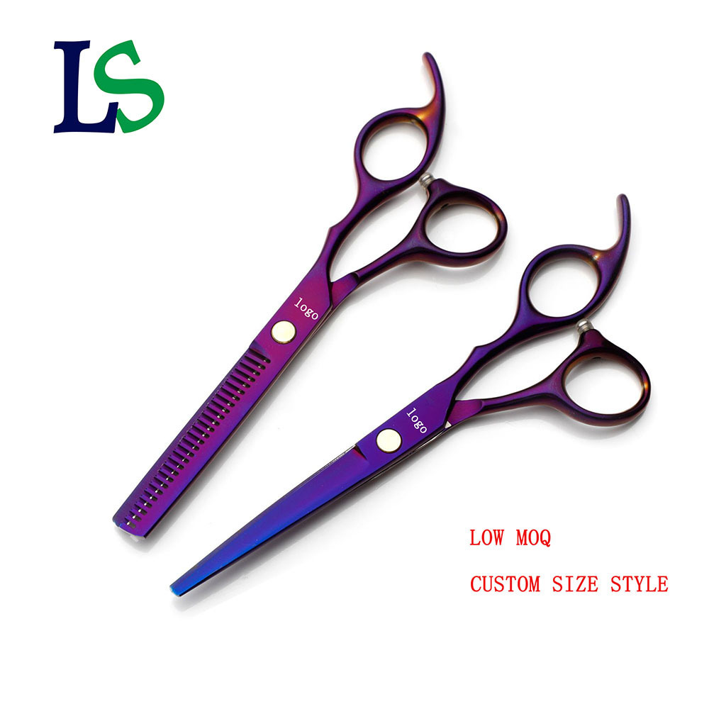 Custom Logo Barber Shears Hair Stylist Scissors Salon Stainless steel Hair Cutting Scissors