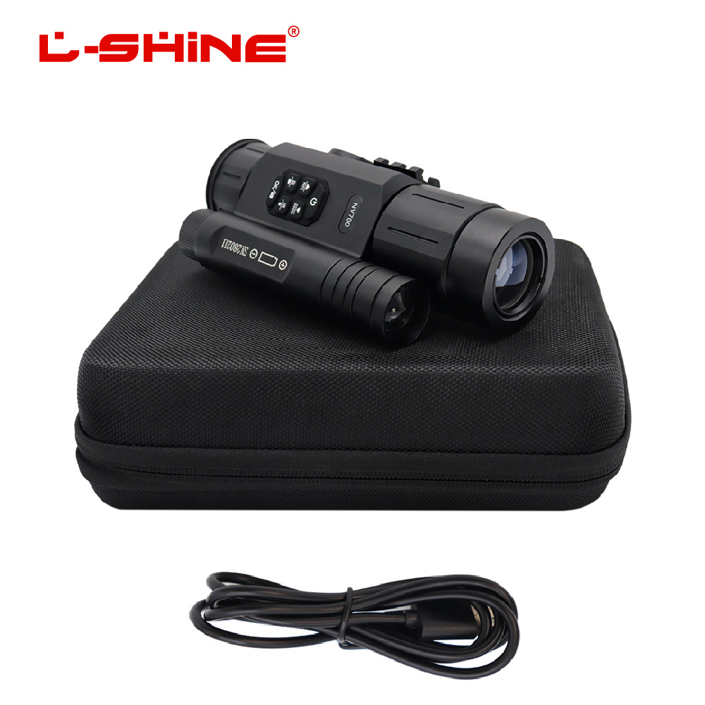 L-SHINE 1080P 4X Combo Scope Optics Sight Scope Red Green Illuminated With Red Dot Laser For Outdoor Activities