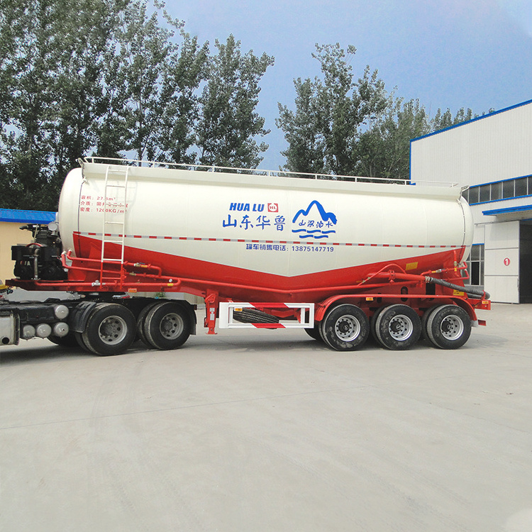 40ton 50ton V Shape Bulk Cement Tank Trailer Fly Ash Bulker Powder Material Transport Semi Traile