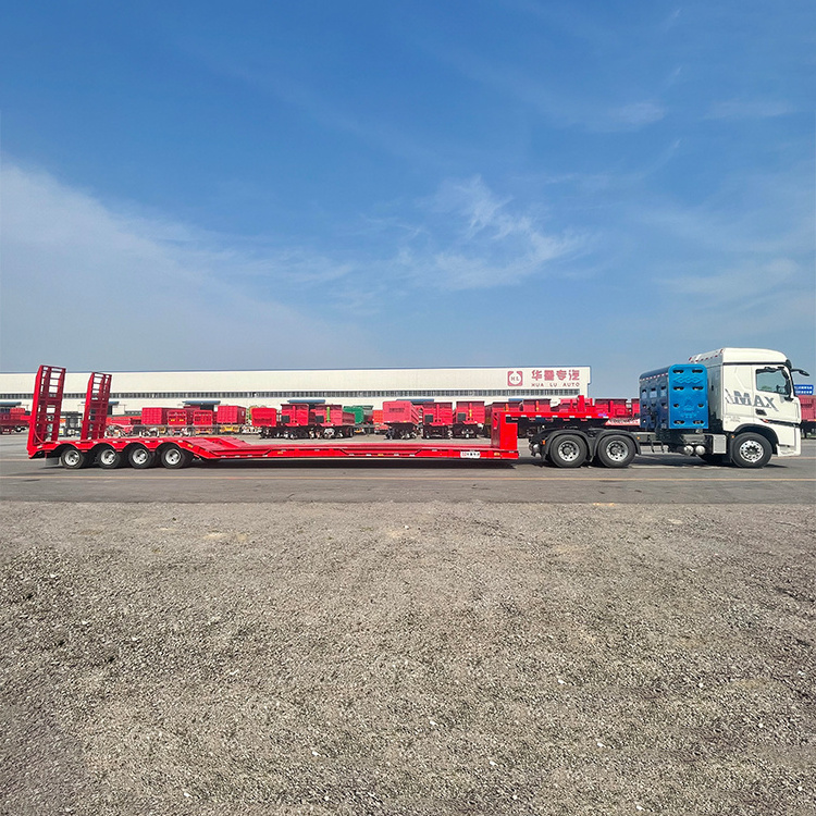 Extendable Modular Detachable Gooseneck Low bed Semi Trailer With Hydraulic Gooseneck