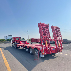 Extendable Modular Detachable Gooseneck Low bed Semi Trailer With Hydraulic Gooseneck