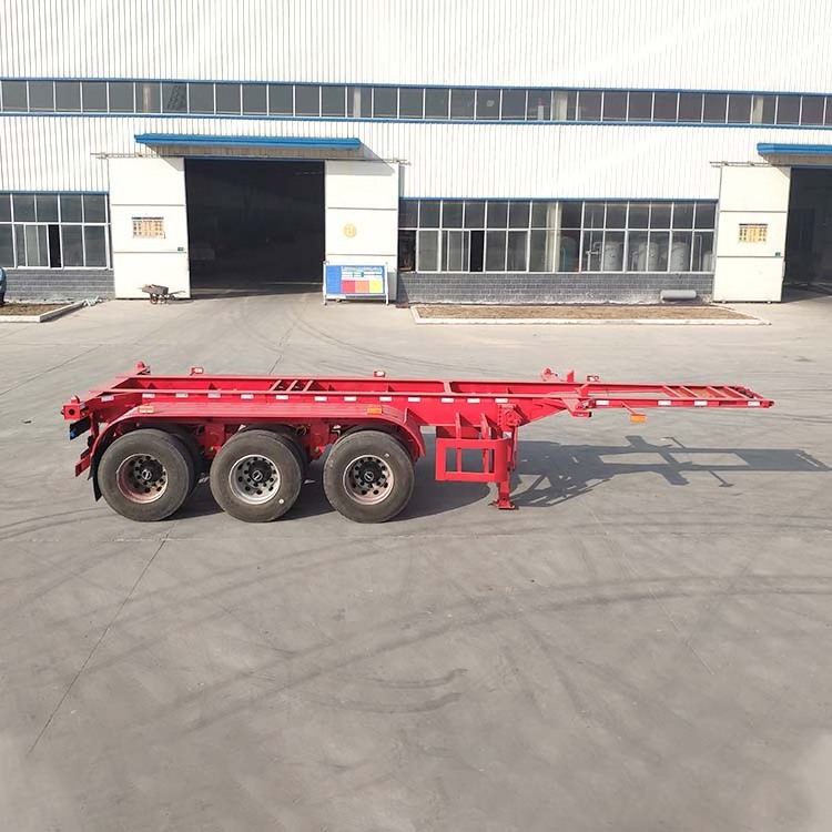 China Manufacture 20ft 40ft Skeleton Semi Trailer Container Skeleton Truck