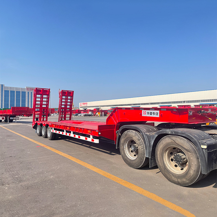 Hot Sale Shipping Truck Trailers 40 Feet 2 3 Axles Low Flatbed Semi Trailers Flatbed Trailers