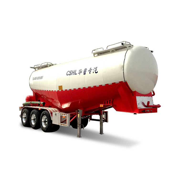 40ton 50ton V Shape Bulk Cement Tank Trailer Fly Ash Bulker Powder Material Transport Semi Traile