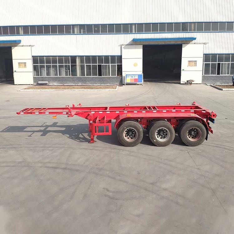 China Manufacture 20ft 40ft Skeleton Semi Trailer Container Skeleton Truck