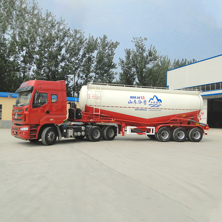 40ton 50ton V Shape Bulk Cement Tank Trailer Fly Ash Bulker Powder Material Transport Semi Traile