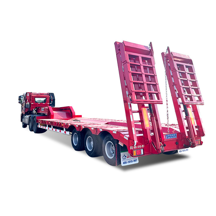 Hot Sale Shipping Truck Trailers 40 Feet 2 3 Axles Low Flatbed Semi Trailers Flatbed Trailers