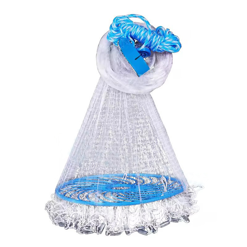 Hot Selling Size 4~9 Feet Nylon Hand Cast Net throwing bottom pocket cast net fishing cast net for sale Fishing accessories