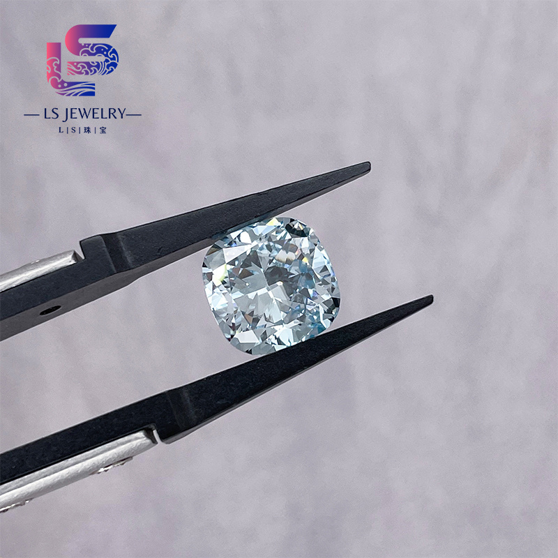 Higher Quality 1ct Cushion Cut Vs1 Loose Blue Lab Created Diamonds Igi Ngtc Cvd Lab Grown Diamond Factory Price