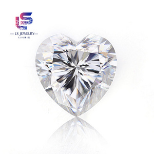 Wholesale moissanite loose stones 1carat Moissanite Diamond 1ct Heart Moissanite For Weeding Rings Jewelry