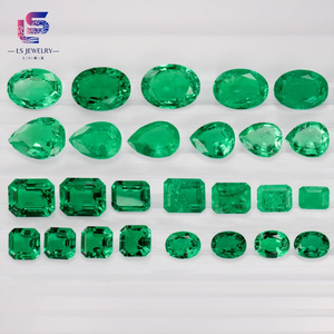 High Quality Synthetic Colombian Oval Green Lab Created Emerald