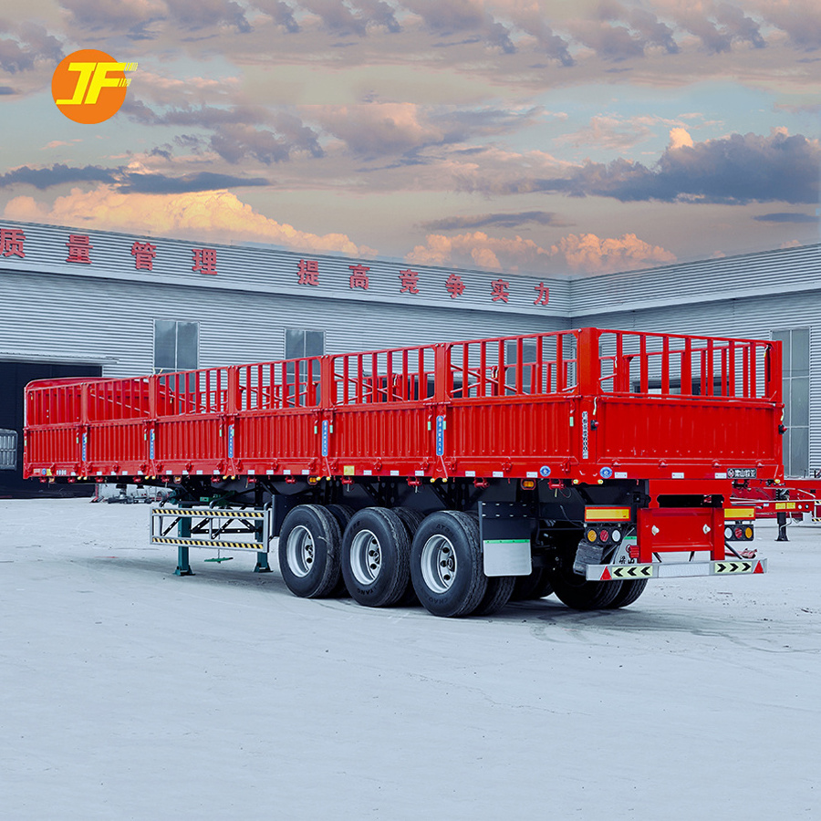 Factory Supply 3 Axles Double Deck Livestock And Poultry Fence Semi-Trailer Semi Truck Fence Trailer