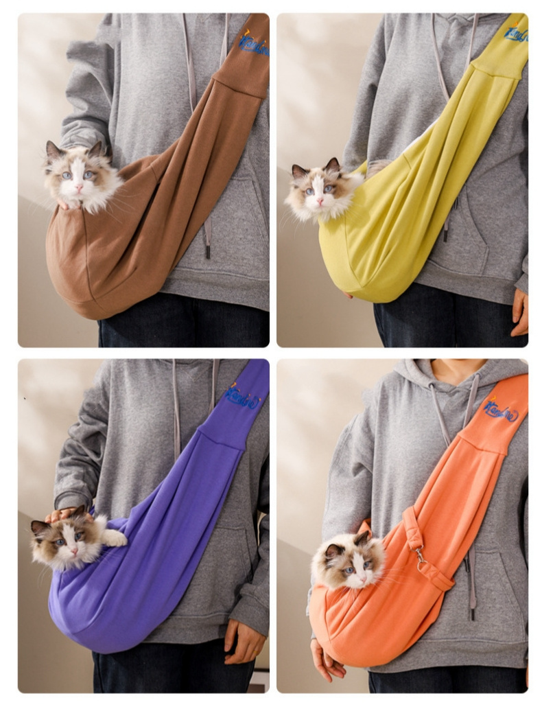 Pet Small Dog Puppy Sling Carrier Adjustable Strap Outdoor Portable Safe Traveling Hand Free Cat Sling